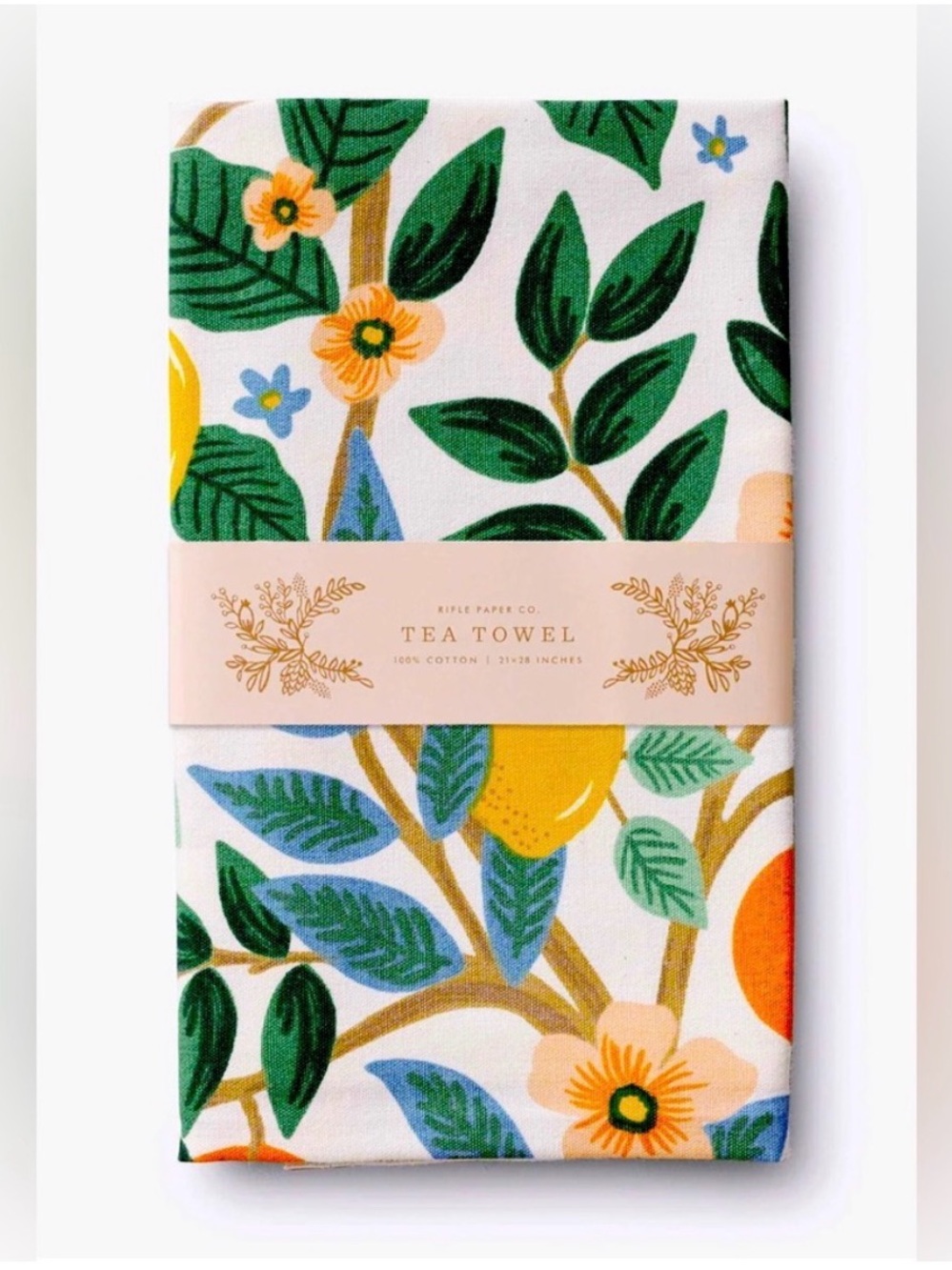 Qty 2 NWT - Rifle Paper Co. - Citrus Tea Towel